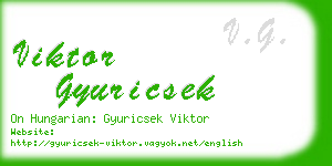 viktor gyuricsek business card